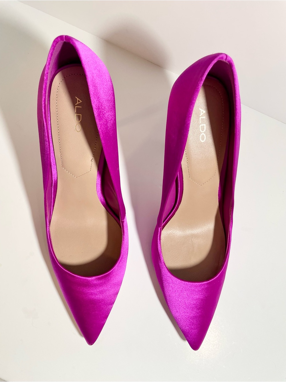 ALDO Fuchsia Satin High Heel Pump - Picture 5 of 13